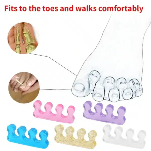 Silicone Manicure Pedicure Nails Finger Separator Flexible Finger Toe Spacer Separation Straighteners Tool Personal Health Care - Image 5