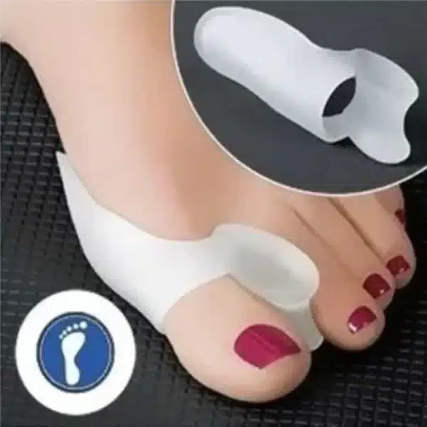 1pair Silicone Gel Thumb Corrector Bunion Little Toe Protector Separator Hallux Valgus Finger Straightener Foot Care Relief Pads - Image 2