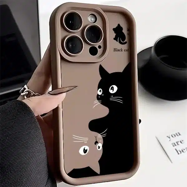 Candy Color Cute Cat Phone Case For iPhone 11 Case iPhone 13 15 12 14 16 Pro Max XR XS X 7 8 Plus SE 2020 Matte Shockproof Cover - Image 4