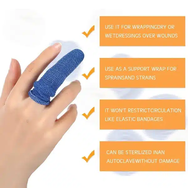 10 Pcs Tubular Bandage Dressings Finger Roll , Finger Toe Cots, Thumb Protector, Fingertips Protective Cushion, Moisture-Wicking - Image 6