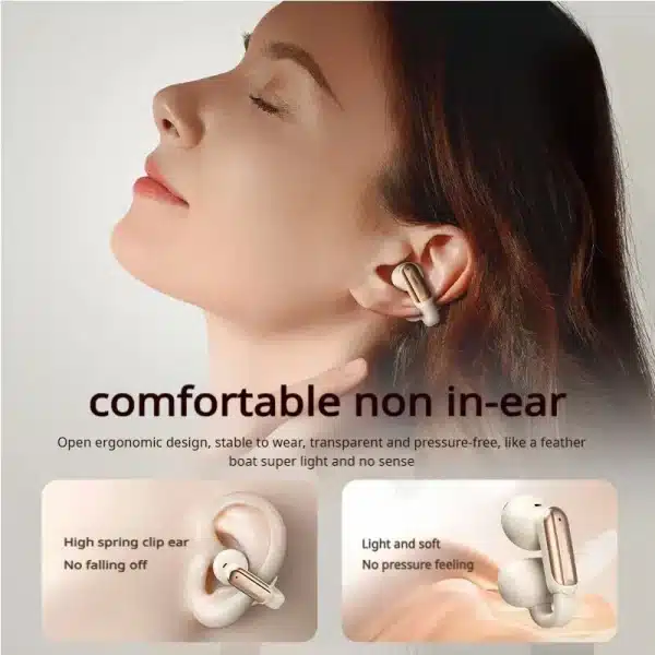 Xiaomi Mijia OWS Clip-on Wireless Bluetooth Earphone Low Latency ENC Noise Cancelling Headset Long Life Gaming Casual Headphones - Image 4