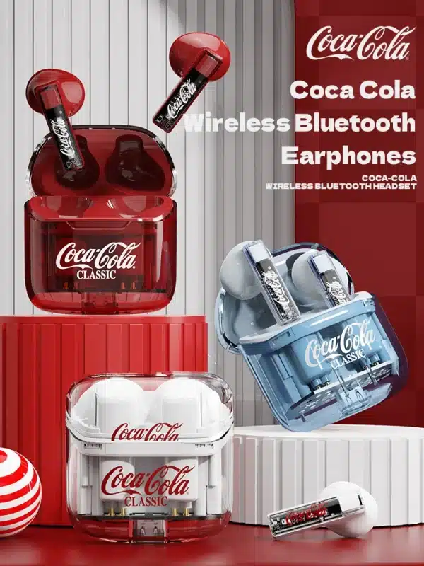 Coca-Cola TWS Wireless Headphones Earphone Bluetooth-compatible 5.3 Waterproof Headset with Mic for Xiaomi iPhone Earbuds - Image 4