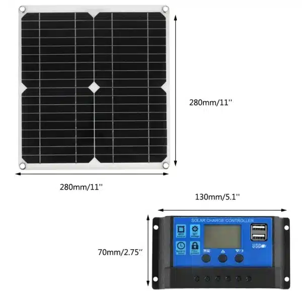 200W Solar Panel Kit With 60A Controller DC 18V Portable Solar Power Charger for Bank Battery Camping Car Boat RV Solar Plate - Image 3