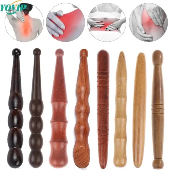 1pcs Long Wooden Spa Muscle Roller Stick Cellulite Blaster Deep Tissue Fascia Trigger Point Release Self Foot Body Massage Tools