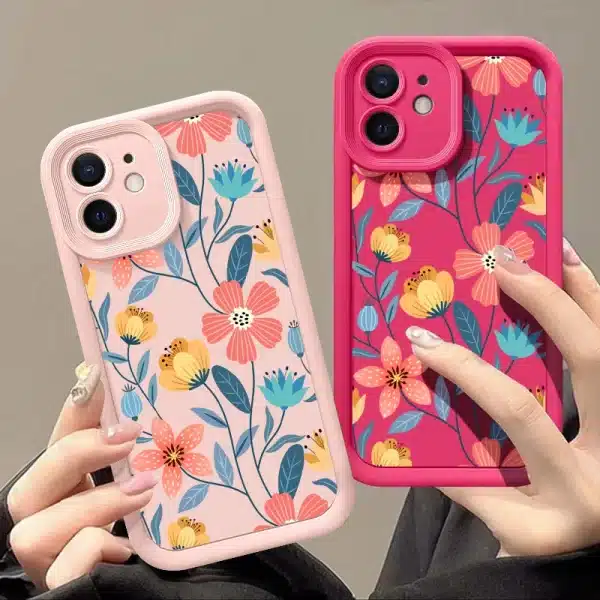 Colorful Flowers Silicone Case For iPhone 15 16 Pro Max 14 13 12 11 Pro Max 7 8 XR XS SE Shockproof Bumper Soft TPU Phone Cover - Image 2