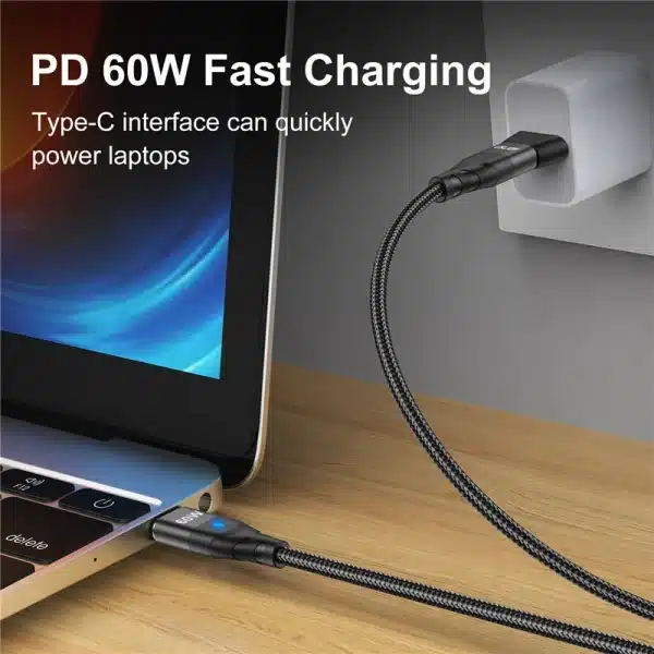 USLION 60W PD Fast Charger Cable USB C To Type C Micro Magnetic Data Cord 3A USB Cable For iPhone 13 Macbook Huawei Samsung S22 - Image 3