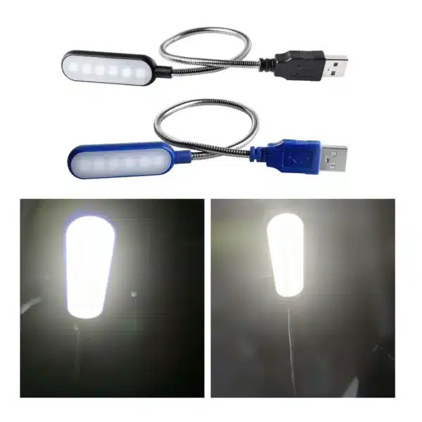 Mini 4 LED Book Lamp Portable USB Reading Night Lamp White/Warm Color Table Desk Lamp For Laptop Power Bank Notebook PC Computer - Image 3