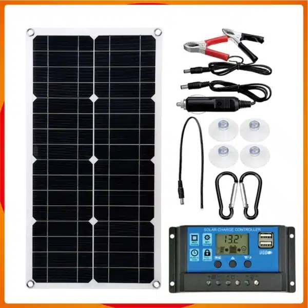 800W Portable Solar Panel Power Bank 12V Solar Panel Kit Controller Solar Plate For Home/Camping/RV/Car Fast Battery Charger - Image 3