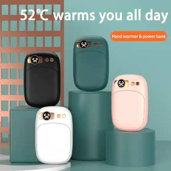 Xiaomi MIJIA 2 in 1 Mini Hand Warmer Power Bank Double sided Fast Heating Digital Display Portable Hand Warmer Winter Gift - Image 5