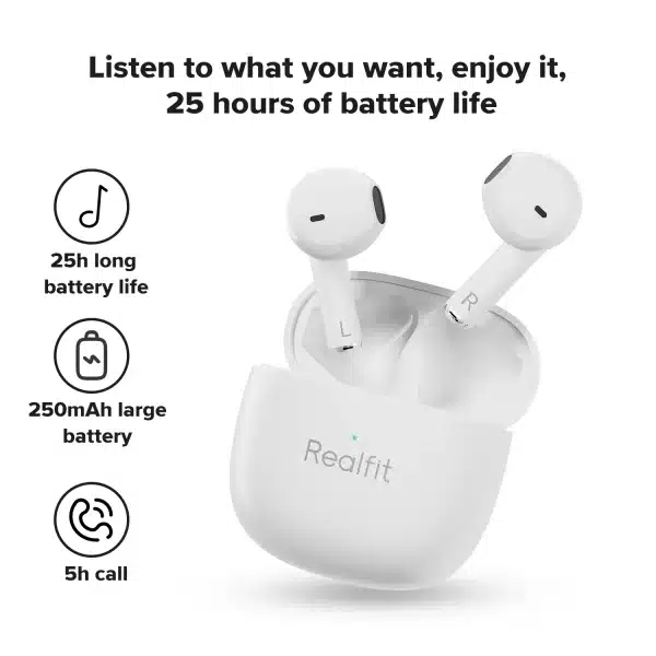 Realfit F1 Bluetooth Earphone Excellent HIFI Quality TWS Wireless Earbuds Wholesale for realme xiaomi - Image 4