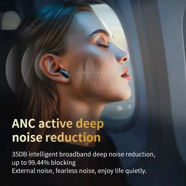 New Full Touch Screen Headphones ANC Bluetooth 5.4 Noise Cancelling Earphones HiFi Stereo Wireless In-Ear ENC Earbuds With Mic - Image 3