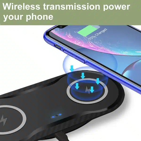 Double 2 in 1 Fast Wireless Charger Pad 40W Dual Charging Station for iPhone 14 13 12 11 XS XR X 8 AirPods 3 Pro Samsung S22 S21 - Image 3