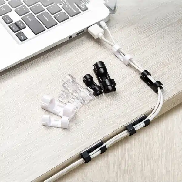 20Pcs Cable Organizer Clips Cable Management Desktop & Workstation ABS Wire Manager Cord Holder USB Data Line Bobbin Winder - Image 2