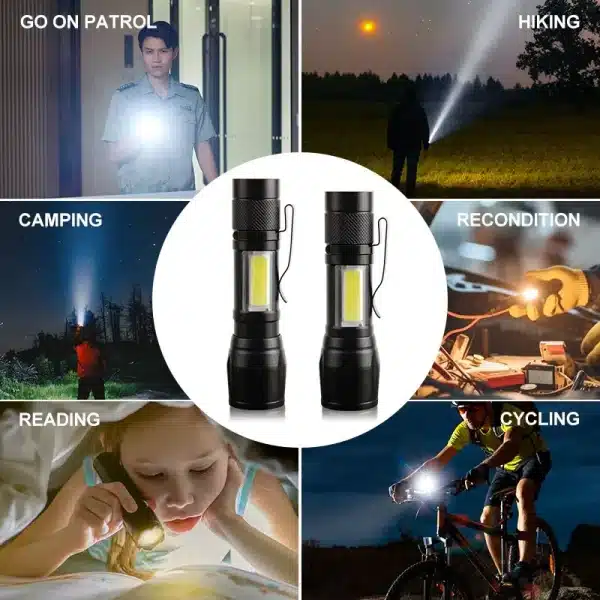 Mini Torch LED Rechargeable Flashlight Portable USB Charging Flashlight High Power Bank Camping Waterproof Long Range Lantern - Image 5