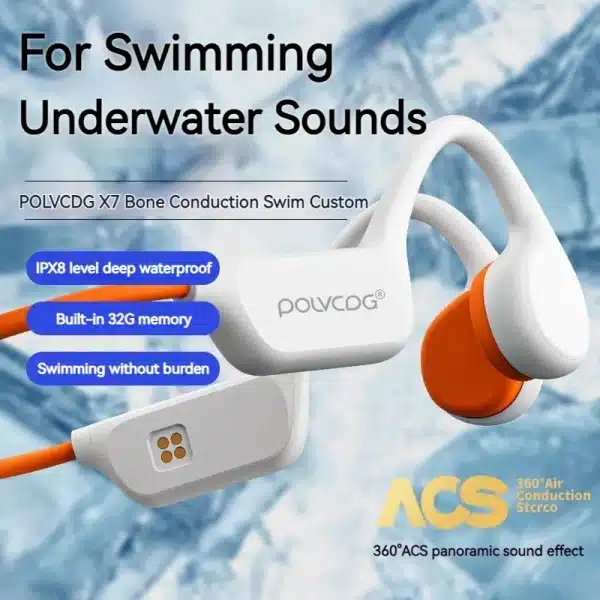 POLVCDG Bone Conduction Headset X7 IPX8 32GB Memory 5.3 Bluetooth Wireless Headset with microphone Waterproof Swimming 2023new - Image 4