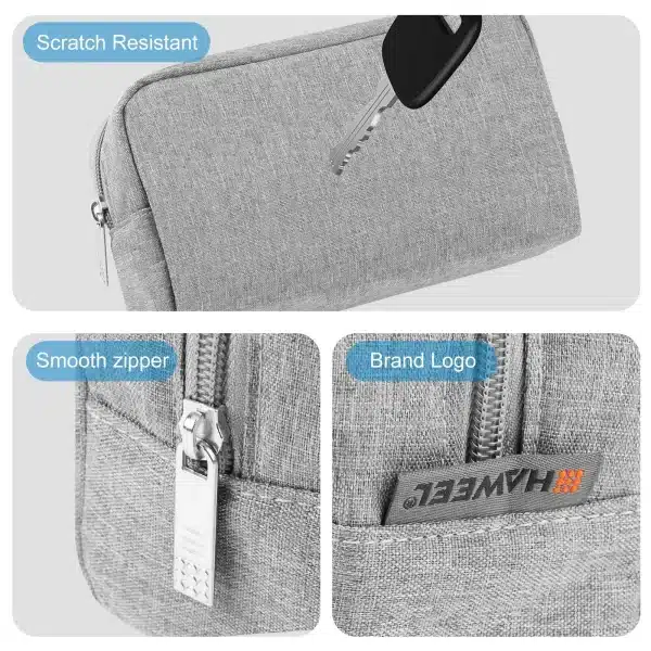 HAWEEL Organizer Storage Bag For Charger, Power Bank, Cables, Mouse, Earphones, Electronics Accessories Portable Travel Pouch - Image 3