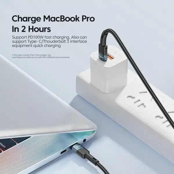 Essager 100W USB Type C To USB C Cable USB-C PD Fast Charging Charger Wire Cord For Macbook Samsung Xiaomi Type-C USBC Cable 3M - Image 3