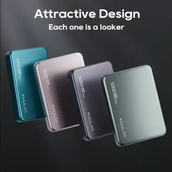 KUULAA Mini Magnetic Wireless Power Bank External Battery for iPhone 15, 14, 13, 12 Pro Max Magsafe Powerbank 5000mAh - Image 6