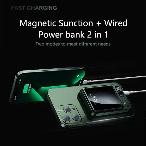 Power Bank 50000mAh Magnetic Wireless 22.5W Fast Charging External Battery Charger for Huawei Samsung iPhone 15 PD 20W Powerbank - Image 5