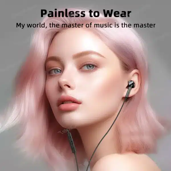 HiFi Type C In-Ear Wired Headphones 3.5mm Stereo Sport Music Earbud Handfree Headset Earphones With Mic For Samsung Xiaomi - Image 2