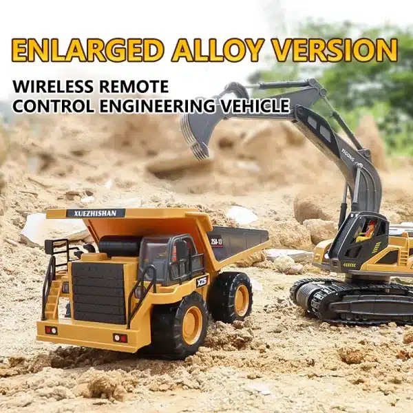 RC Excavator Dumper Car 2.4G Remote Control Engineering Vehicle Crawler Truck Bulldozer Toys for Boys Kids Christmas Gifts - Image 3