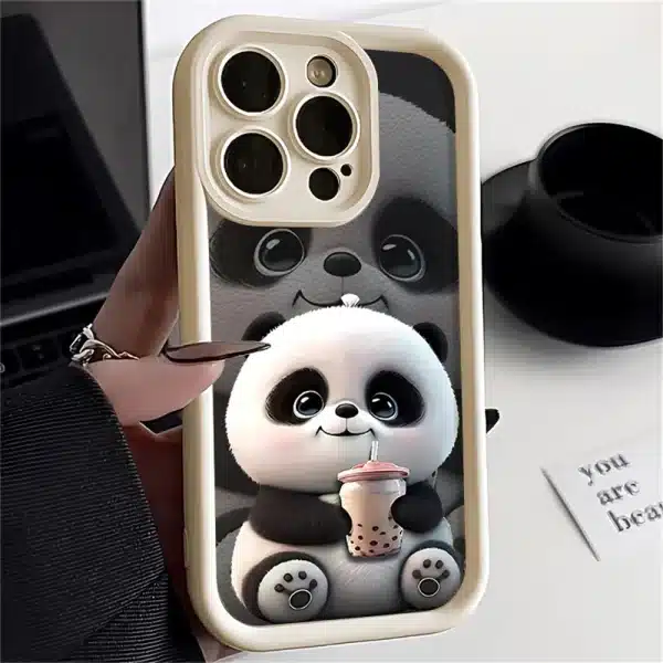 Panda Soft TPU Case For iPhone 15 Pro Max Cases iPhone 16 13 14 11 12 7 8 Plus SE 15promax 15pro 16pro 16promax Cover Funda - Image 3