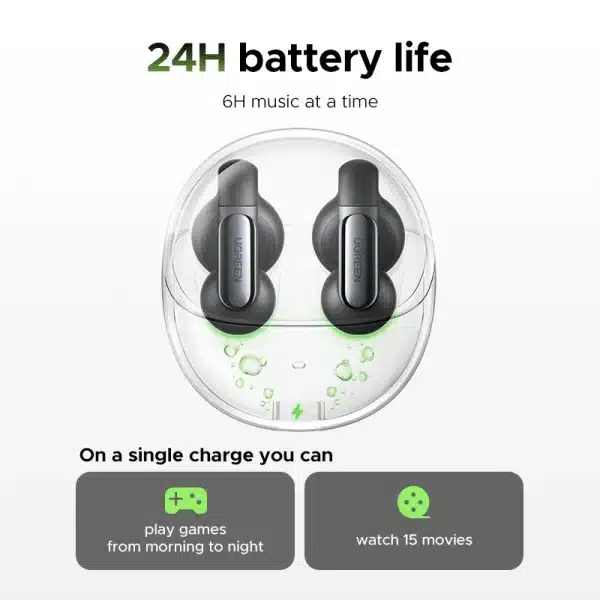 UGREEN HiTune S5 TWS Open Ear Clip Wireless Earbuds Bluetooth Sports Earphones Headphones in Mic with Earhooks & Ear Hook - Image 6