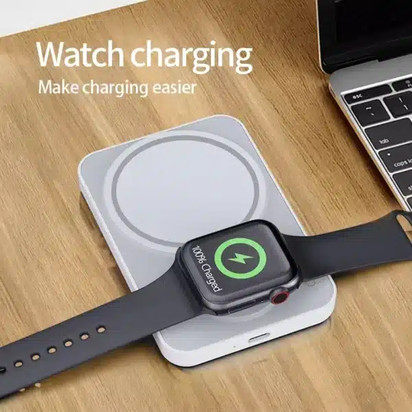 3-In-1 Magnetic Powerbank For Iphone Airpods Apple Watch Wireless Charger Portable External Battery Macsafe Power Bank - Image 4