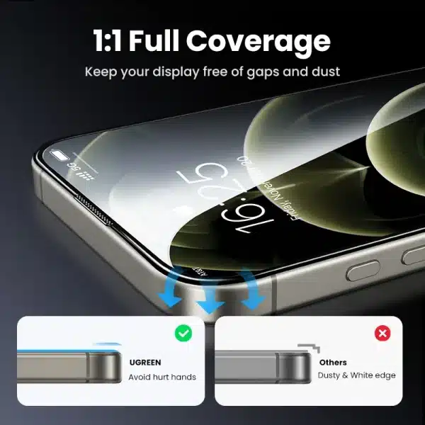 UGREEN Dust-free Screen Protector For iPhone 16 Pro Max Tempered Glass For iPhone 16 Pro Screen Protectors 15Pro Plus Film - Image 2