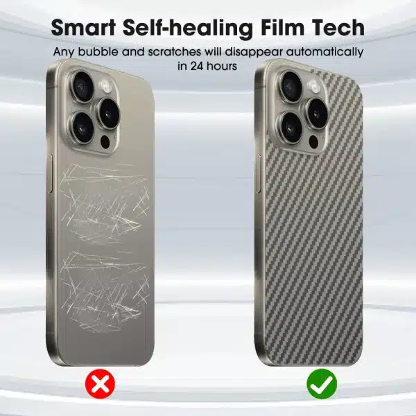 10Pcs Back Screen Carbon Fiber Sticker for iPhone 16 Pro Max Plus Protective Film Anti-fingerprint Back Screen Protector Films - Image 6