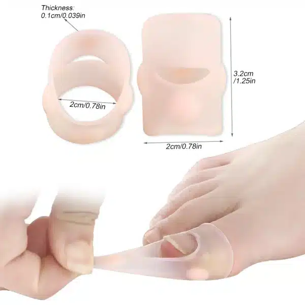 1 Pair Gel Toe Protectors Ingrown Toenail Corrector Toenails Pads Paronychia Correction Tool for Women Men Pain Relief - Image 6