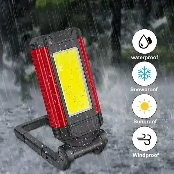 1/2/4PCS Magnetic COB Work Light USB Rechargeable LED Flashlight Portable Lantern Camping Light Type-C Power Bank Function Lamp - Image 5