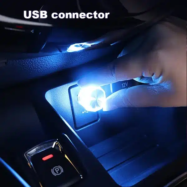 Car USB Night Light LED Colorful Flash Lighting Decorative Lamp Power Bank Suitable For Car Night Sleep And Portable Lighting - Image 2