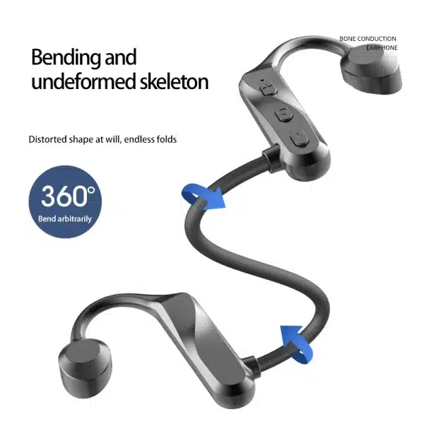 K69, Bone Conduction Earphones with Mic, Wireless Headset, Bluetooth, HiFi Ear-Hook, Waterproof Earbud - Image 4