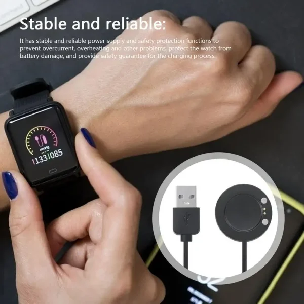 Wireless Smartwatch Charger Smart Watch Magnetic Charging Cable Cradle Fast Charging Watch Accessories For Travel Home Office - Image 3