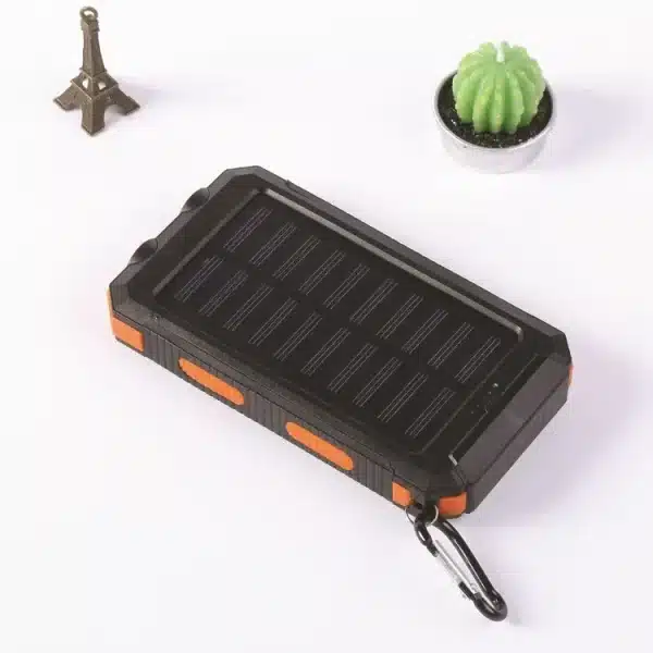 200000mAh Large Capacity Solar Power Bank New Portable With Lanyard Compass External Battery Outdoor Camping Charging Powerbank - Image 6