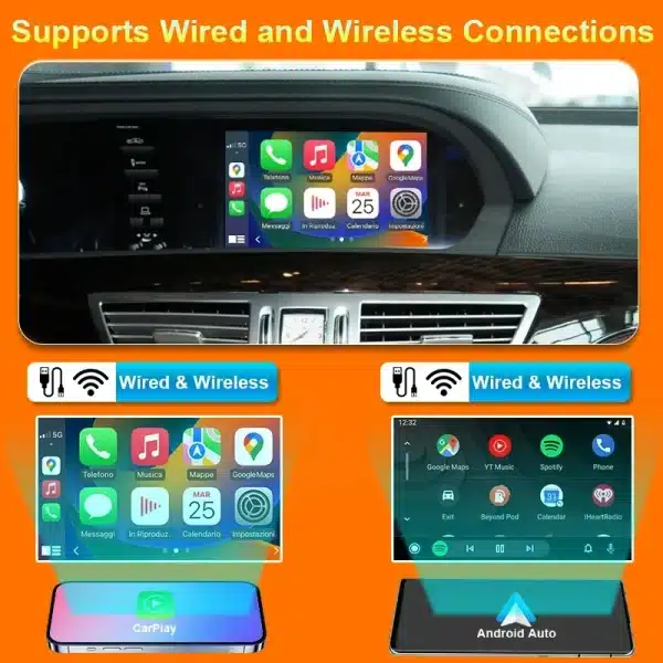 Wireless CarPlay for Mercedes Benz S-Class / CL W221 2006-2012 ,with Android Auto Mirror Link AirPlay Car Play Functions - Image 2