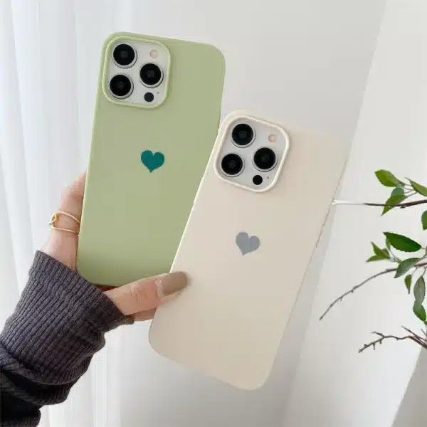 Soft Simple Candy Color Love Heart Phone Case For Iphone 11 12 13 14 15 Pro Max Silicone Soft TPU Back Cover Iphone XS MAX Case - Image 4