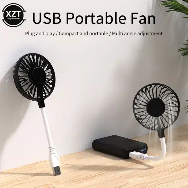 Portable USB Fan Mini Air Cooler Fan Summer Camping Office Table Fan Ventilador USB Cooling Fan For Power Bank Notebook Computer - Image 2