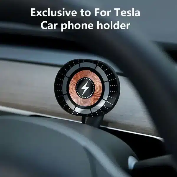 For Tesla Model 3 Model Y Wireless Charger Magnetic Phone Mount Adsorbable Phone For iPhone 13 xiaomi Car Phone Holder Masts - Image 2