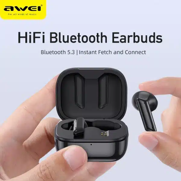 Awei T36 Wireless Bluetooth Earbuds Waterproof Earphones with Mic Touch Control TWS Headset Long Standby Time For All Phone - Image 6