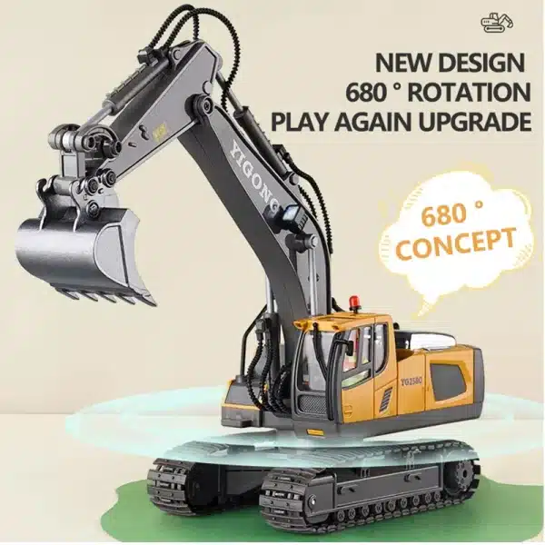 RC Excavator Dumper Car 2.4G Remote Control Engineering Vehicle Crawler Truck Bulldozer Toys for Boys Kids Christmas Gifts - Image 2