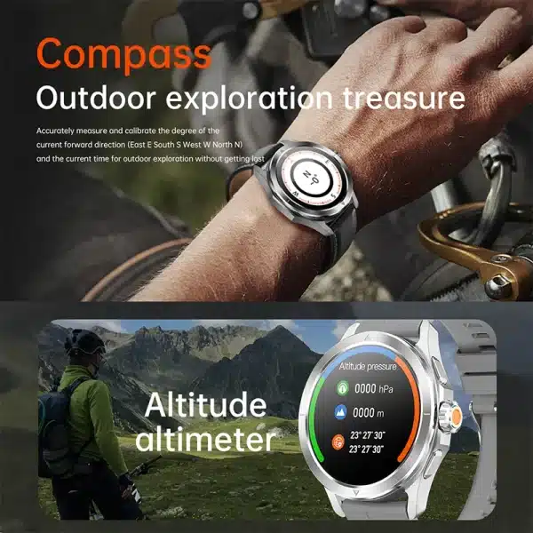 S4 Ultra For XIAOMI GPS Sport Smart Watch Men Bracelet AMOLED HD Screen Bluetooth Call NFC Heart Rate 5ATM Waterproof SmartWatch - Image 6