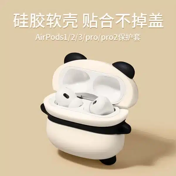 Cute Lying Panda Headphone Case For AirPods 4 (2024) Airpod Pro 1 2 3 Bluetooth Earbuds Charging Box Protective Earphone Cover - Image 2