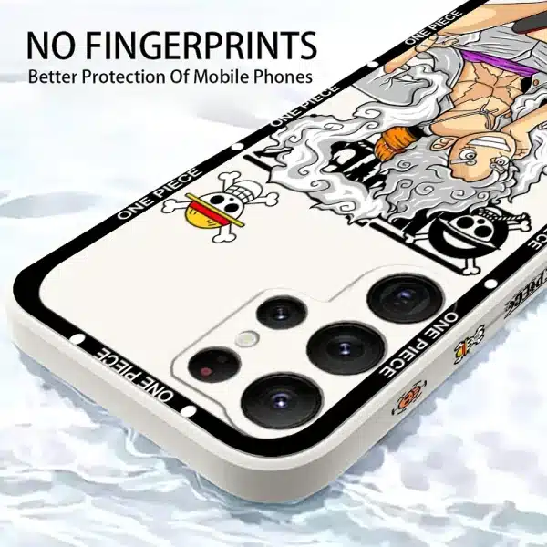 One Piece Luffy Cartoon Liquid Left Rope For Samsung Galaxy S24 S23 S22 S21 S20 FE S10 Ultra Plus Lite 5G Cover Phone Case - Image 5