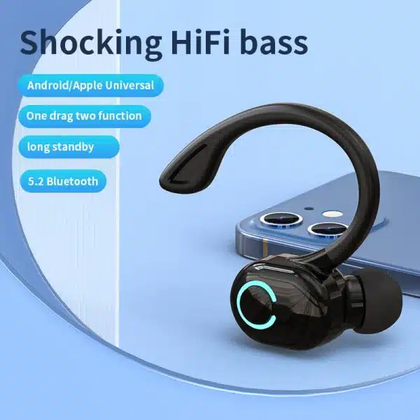 Wireless Bluetooth Earphones HIFI Bass With HD MIC Ear-Hook Earbuds Noise Cancelling Life Waterproof Game Sports Music Headsets - Image 3