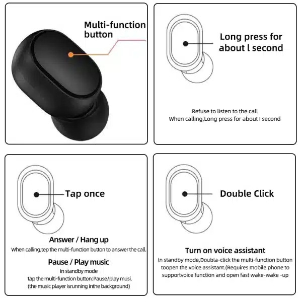 New Xiaomi Redmi Airdots 2 Wireless Bluetooth Headset with Mic Earbuds Airdots 2 Fone Bluetooth Earphones Wireless Headphones - Image 3