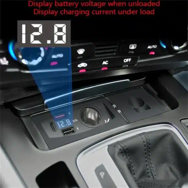 15W For Audi B8 A4 A4L A5 S4 S5 Q5 B8 Car QI Wireless Charger Charging Phone Plate Fast Charging Panel Car Battery Charger USB - Image 3