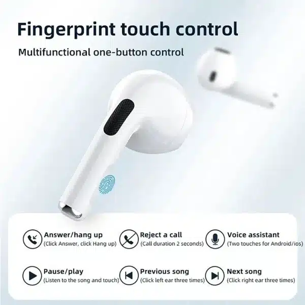 Original Air Pro 6 Pods TWS Max Wireless Bluetooth Earphones Mini Earbuds Earpod Headset For Airpodding Apple iPhone Headphones - Image 3