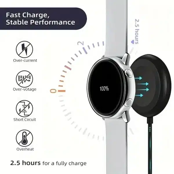 Magnetic Watch Wireless Charger For Samsung Galaxy Watch 8/7/6/5pro/5/4/3 Active 2 Portable USB Cable Fast Charging Dock Station - Image 2